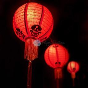 img 3 attached to 12 Inch Traditional Chinese New Year Paper Lanterns W/Tassel Bulk Case (6 Pack) - Quasimoon PaperLanternStore.Com