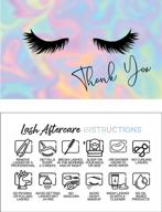 brawna's 100pcs lash aftercare instruction cards- your ultimate guide to long-lasting eyelash extensions logo