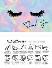 img 4 attached to Brawna'S 100Pcs Lash Aftercare Instruction Cards- Your Ultimate Guide To Long-Lasting Eyelash Extensions