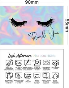 img 3 attached to Brawna'S 100Pcs Lash Aftercare Instruction Cards- Your Ultimate Guide To Long-Lasting Eyelash Extensions