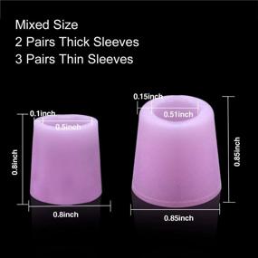 img 3 attached to Povihome Toe Protectors: Silicone Sleeve for Pain Relief, Blisters & More - 5 Pairs in Purple Pinky Toe