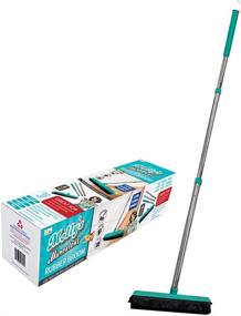img 4 attached to 🧹 Molly's Multi-functional Rubber Broom 2022 Edition with Stainless Steel Pole, Wet & Dry Use, 43" Extendable 3-Piece Pole, Pet Hair Remover, Rubber Bristles & Integrated Squeegee