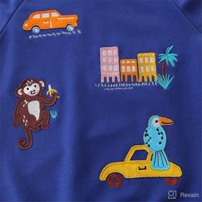 img 3 attached to 🎅 Cute Christmas Cartoon Cotton Crewneck Sweatshirt Long Sleeve Top for Baby Boys Girls Toddler