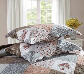 img 1 attached to Travan 2-Piece Twin Quilt Sets With Sham Oversized Bedding Bedspread Reversible Soft Coverlet Set, Twin Size