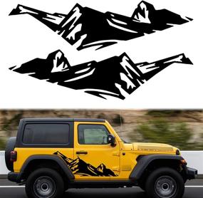 img 4 attached to TOMALL 31.8'' Mountains Stickers Decal: Stylish Car Side Decoration for SUV Truck Off-Road Vehicles - Universal Long Size Vinyl Decals in Black