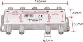 img 1 attached to Neoteck 8-Way Coax Cable Splitter MoCA 5-2500MHz, Coaxial Splitter