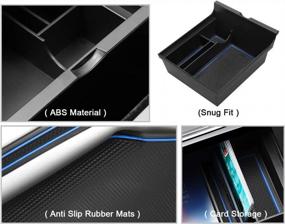 img 2 attached to CDEFG Center Console Organizer Tray For Latest 2021 Tesla Model 3 Model Y Armrest Cubby Insert Secondary Storage Box ABS Material For 2021 Tesla Model 3 Model Y Accessories (Blue)