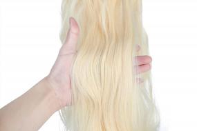 img 1 attached to Женская бейсбольная кепка Bleach Blonde Curly Wavey Long Hairpiece с прикрепленными регулируемыми париками
