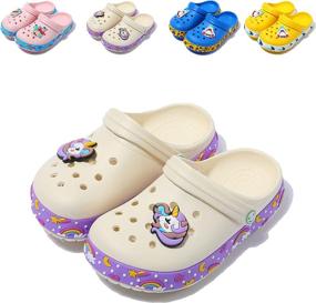 img 4 attached to 🦄 Boys' Unicorn Slippers Sandals - Ideal for both Indoor and Outdoor Wear