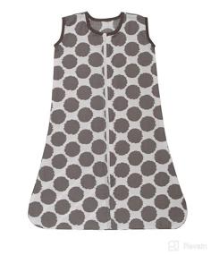 img 3 attached to 🛌 Bacati Muslin Ikat Dots Sleeping Bag: Small Grey Wearable Blanket for Comfortable Slumber