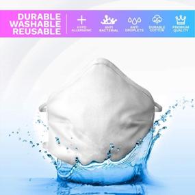 img 3 attached to 2 Pack Of White Tie Behind Masks With Advanced Non-Woven Nano Filtration Layer For Comfortable All-Day Use - By Purian