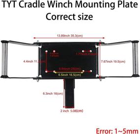 img 2 attached to 🚚 TYT Winch Mount Receiver Hitch: Heavy-Duty 15,000 lbs Capacity Cradle Mounting Bracket for Truck Winch ATV/UTV