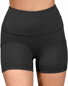 img 3 attached to Yogalicious High Waist Squat Proof Side Pocket Biker Shorts - 3.5", 5", 7", 9": Get The Perfect Fit For Your Workouts!