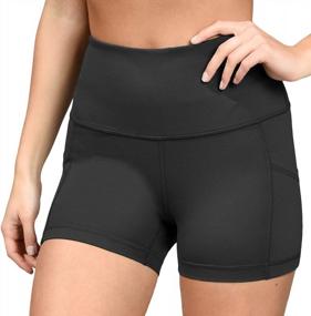 img 4 attached to Yogalicious High Waist Squat Proof Side Pocket Biker Shorts - 3.5", 5", 7", 9": Get The Perfect Fit For Your Workouts!