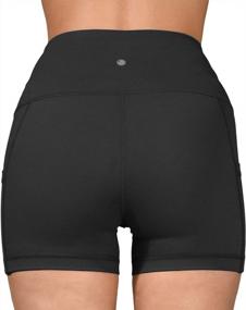 img 2 attached to Yogalicious High Waist Squat Proof Side Pocket Biker Shorts - 3.5", 5", 7", 9": Get The Perfect Fit For Your Workouts!