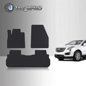 img 4 attached to TOUGHPRO Floor Mats Set (Front + 2nd Row) for Cadillac XT5 All Weather Heavy Duty, Black Rubber - Made in USA - 2017-2023