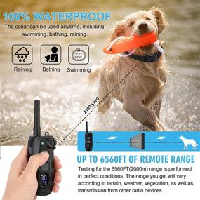 img 2 attached to 🐶 Waterproof E-Collar for Dogs Training with Remote - Dog Training Collar for Small, Medium, Large Dogs - Shock Collar with 1.24 Mile Remote Range - Dog Trainer Collar with 100 Levels of Static, Vibration, and Tone