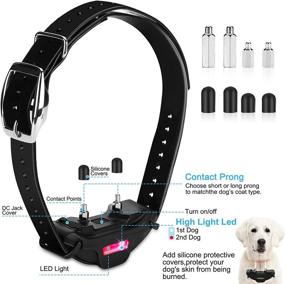 img 1 attached to 🐶 Waterproof E-Collar for Dogs Training with Remote - Dog Training Collar for Small, Medium, Large Dogs - Shock Collar with 1.24 Mile Remote Range - Dog Trainer Collar with 100 Levels of Static, Vibration, and Tone