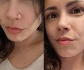 img 2 attached to Surgical Steel Nose Rings For Women - MODRSA Nose Rings Hoops And Studs In 20 And 18 Gauge - Available In Silver And Rose Gold - Best Nose Piercing Jewelry For Fashionable Look