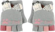 convertible gloves knitted fingerless toddler girls' accessories ~ cold weather logo