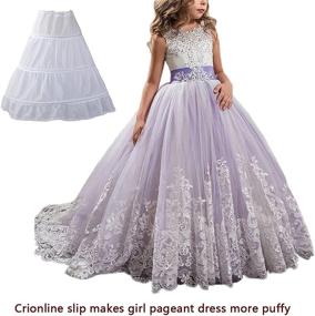 img 3 attached to WDE Princess Girls Pageant Dresses Girls' Clothing ~ Dresses