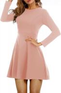 flattering a-line dress with ruffle detail and swing hem for women: brosloth long sleeve skater dress for weddings, parties, and casual occasions logo