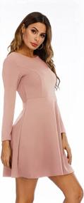 img 1 attached to Flattering A-Line Dress With Ruffle Detail And Swing Hem For Women: Brosloth Long Sleeve Skater Dress For Weddings, Parties, And Casual Occasions