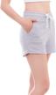 mixmatchy women's solid fleece shorts w/ adjustable waistband logo