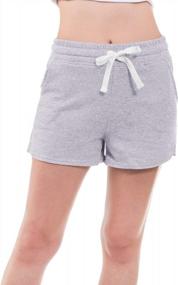 img 3 attached to MixMatchy Women'S Solid Fleece Shorts W/ Adjustable Waistband