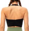 halter yoga bralette crop top sports bra for women by lavento logo