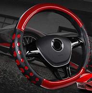 d cut steering wheel cover - d shaped flat bottom microfiber leather anti-skid breathable fit 14 логотип