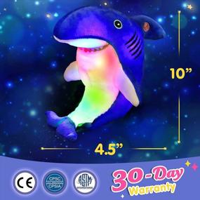 img 3 attached to LED Light Up Blue Shark Stuffed Animal Plush Toy - Perfect Gift For Kids Afraid Of The Dark!