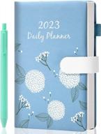 2023 cagie planner: light blue leather agenda for women with weekly/monthly pages, expense tracker & habit tracker logo