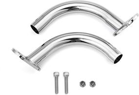 img 2 attached to 🛵 Chrome Saddlebag Guard Eliminator Support Brackets for Harley Touring Electra Glide & Road Series (1997-2008 FLHT, 1993-2013 FLHR, 1998-2003 Road Glide) – Premium Quality