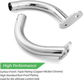 img 3 attached to 🛵 Chrome Saddlebag Guard Eliminator Support Brackets for Harley Touring Electra Glide & Road Series (1997-2008 FLHT, 1993-2013 FLHR, 1998-2003 Road Glide) – Premium Quality