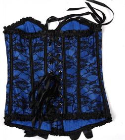 img 1 attached to Plus Size Women'S Overbust Waist Cincher Bustier Lace Up Corset Top