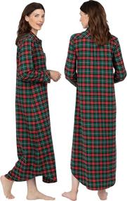 img 3 attached to PajamaGram Womens Flannel Nightgown Plaid Women's Clothing ~ Lingerie, Sleep & Lounge