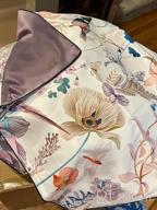 img 1 attached to Mixinni Floral 3-Piece Cotton Duvet Cover Set With Zipper And Ties - Soft, Durable, And Elegant Bedding For Queen Size Bed review by Kristin Lee