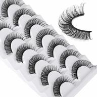 d curl кошачий глаз ресницы из искусственной норки wispy thin russian strip 15mm 3d natural look 7 pairs pack jimire логотип