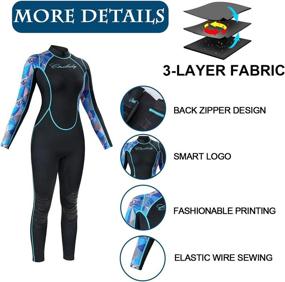 img 3 attached to Stay Safe And Stylish With CtriLady Women'S Neoprene Full Dive Wetsuit - Perfect For Swimming, Kayaking, Surfing And More!