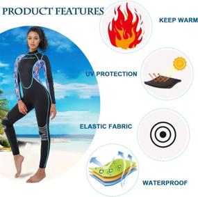 img 1 attached to Stay Safe And Stylish With CtriLady Women'S Neoprene Full Dive Wetsuit - Perfect For Swimming, Kayaking, Surfing And More!
