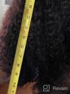 img 1 attached to 16 Inch Brazilian Kinky Curly V Part Human Hair Wig For Black Women - No Leave Out Lace Front, Deep Curly Upgrade U Part Glueless Full Head Clip-In Half Wigs 150% Density review by Kendra Simpson