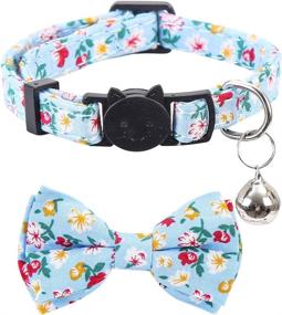 img 3 attached to Lamphyface Collar Breakaway Adjustable Safety Cats via Collars, Harnesses & Leashes