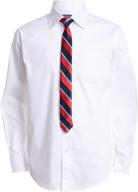 👕 izod boys' white sleeve dress shirt: tops, tees & shirts collection logo