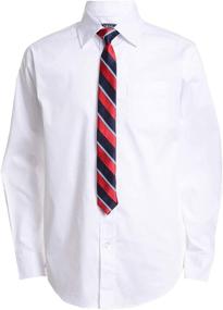 img 4 attached to 👕 Izod Boys' White Sleeve Dress Shirt: Tops, Tees & Shirts Collection