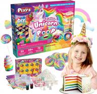 diy chocolate and candy making kit for kids ages 8-13 - playz edible unicorn poop! food science stem chemistry experiments logo