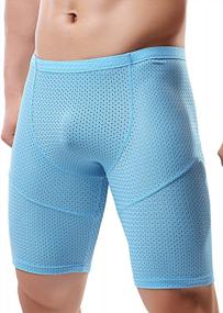 img 3 attached to Flex In Style: MIZOK Men'S Yoga Shorts For Optimal Training Performance
