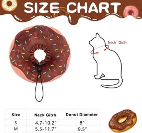 img 3 attached to 🍩 Cute Donut Recovery Collar for Cats and Puppies – Soft Adjustable Protective E-Collar Neck Cone After Surgery, Ideal for Kitties and Small Dogs