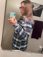 img 1 attached to Women'S All-Cotton Soft Brushed Plaid Flannel Shirt: CQR Long Sleeve Casual Button Down Shirts review by Heidi Massine