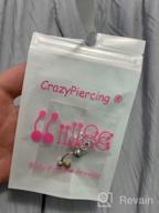 img 1 attached to CrazyPiercing 14G Stainless Steel Belly Button Rings For Women Girls Elephant Dangle Navel Rings CZ Body Piercing review by Clinton Delgado